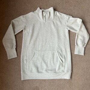NWOT Athleta Light Gray Zip-Up Hoodie